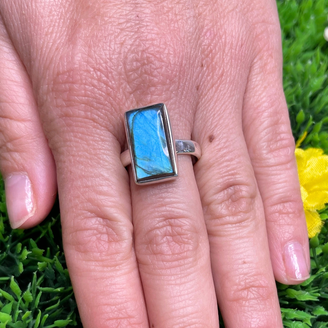 Bague Argent Labradorite Bluefire #176