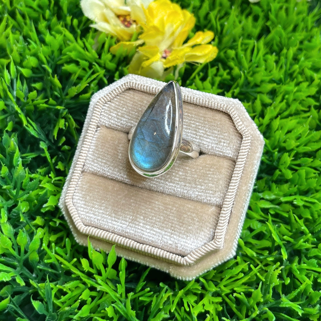 Bague Argent Labradorite Bluefire #59