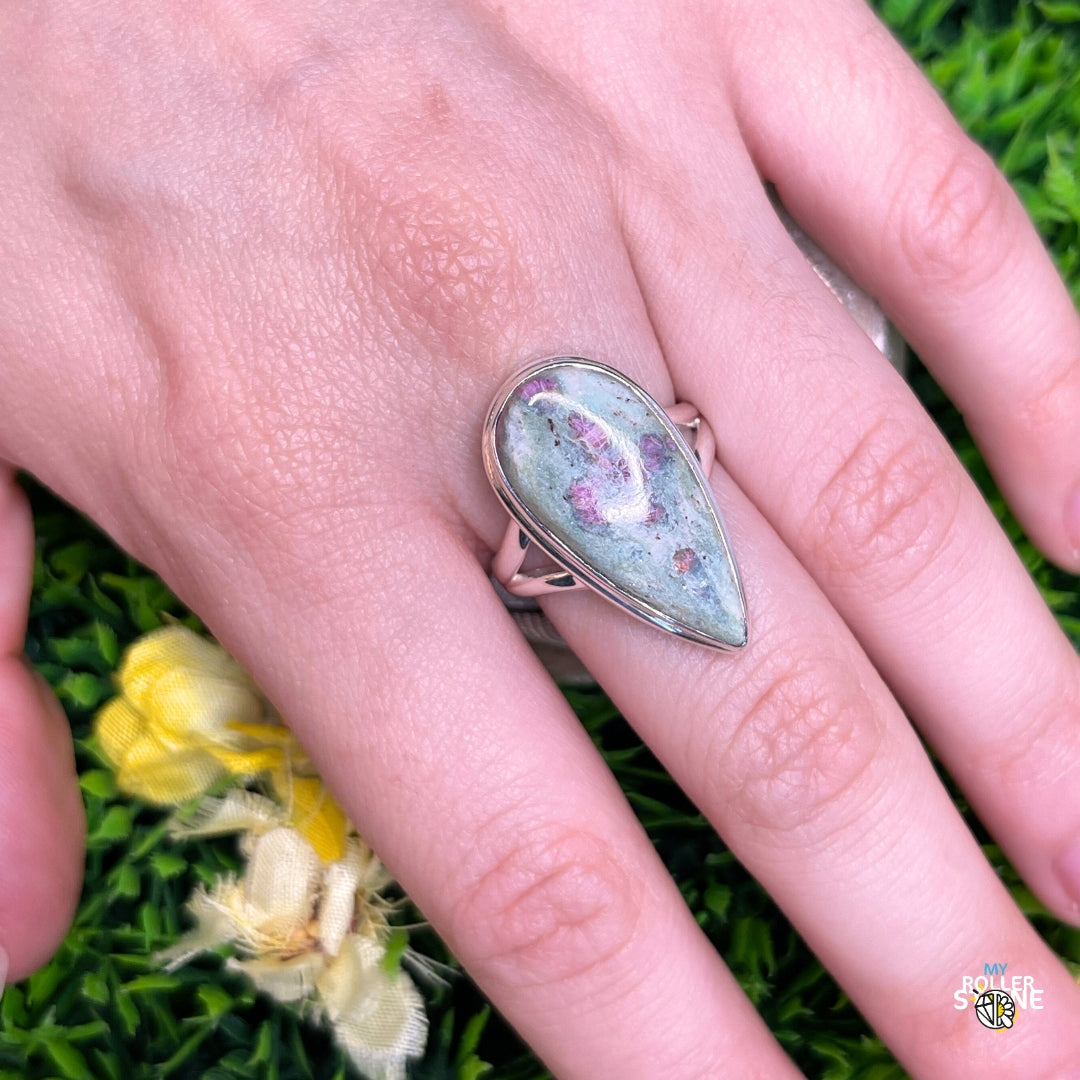 Bague Argent Rubis Fuchsite #25