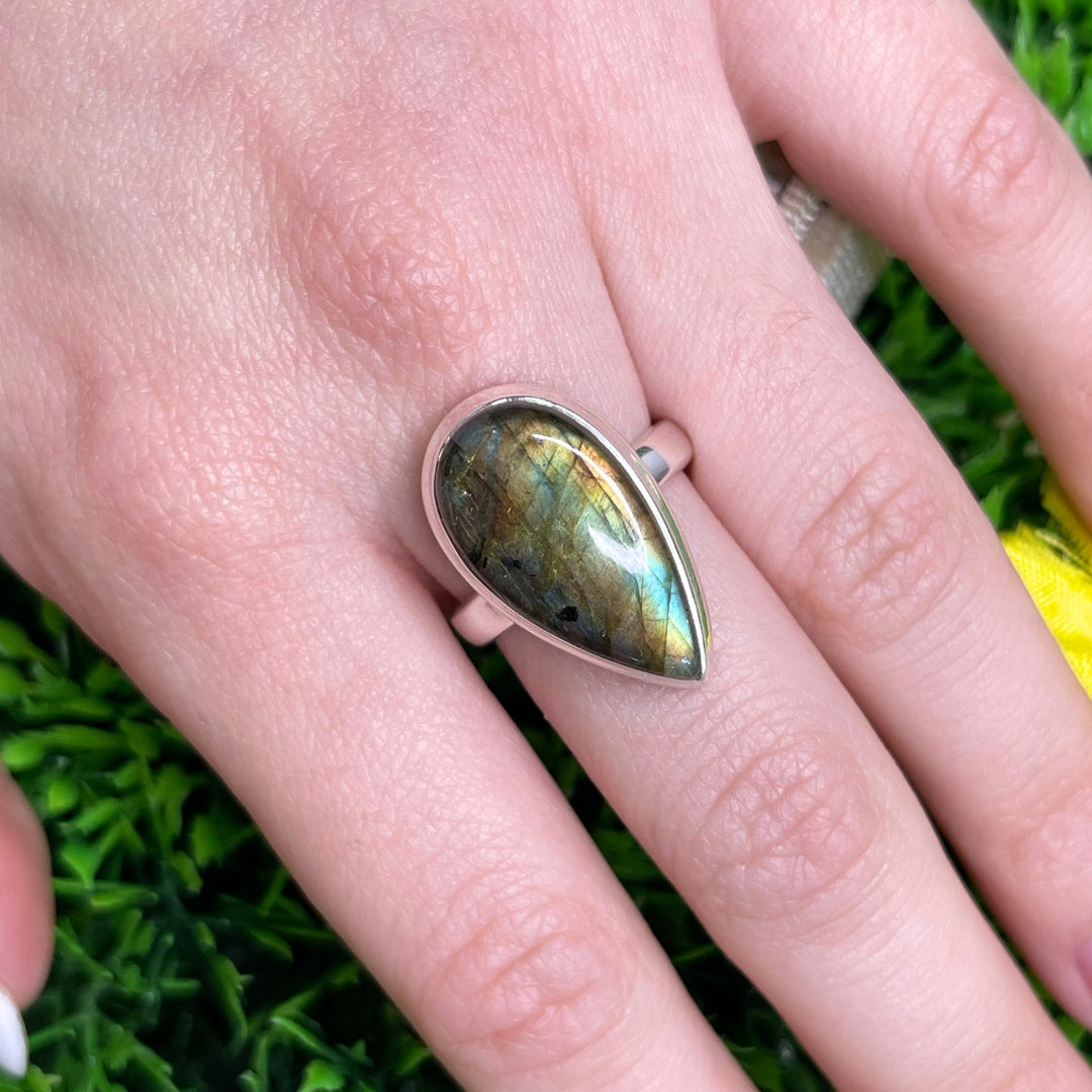 Bague Argent Labradorite Multifire #18