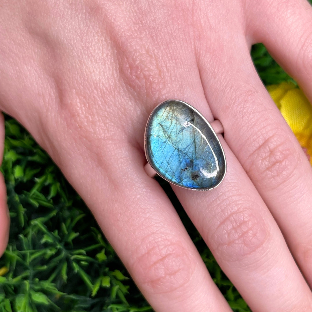 Bague Argent Labradorite Multifire #1