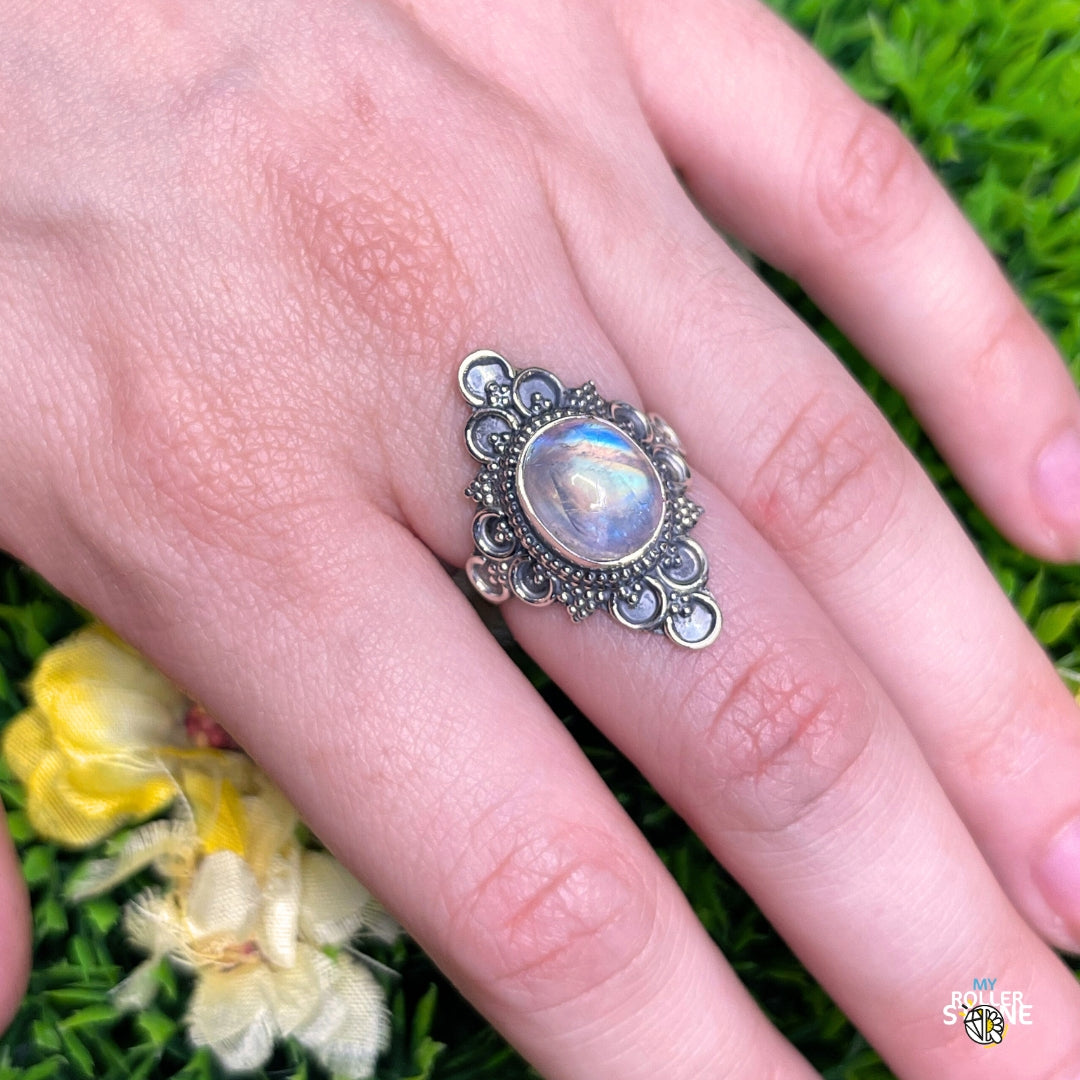 Bague Argent 925 Pierre de Lune #363