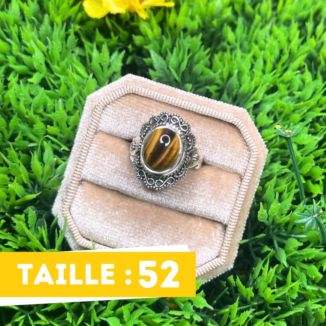 Bague Argent 925 Oeil de Tigre #18