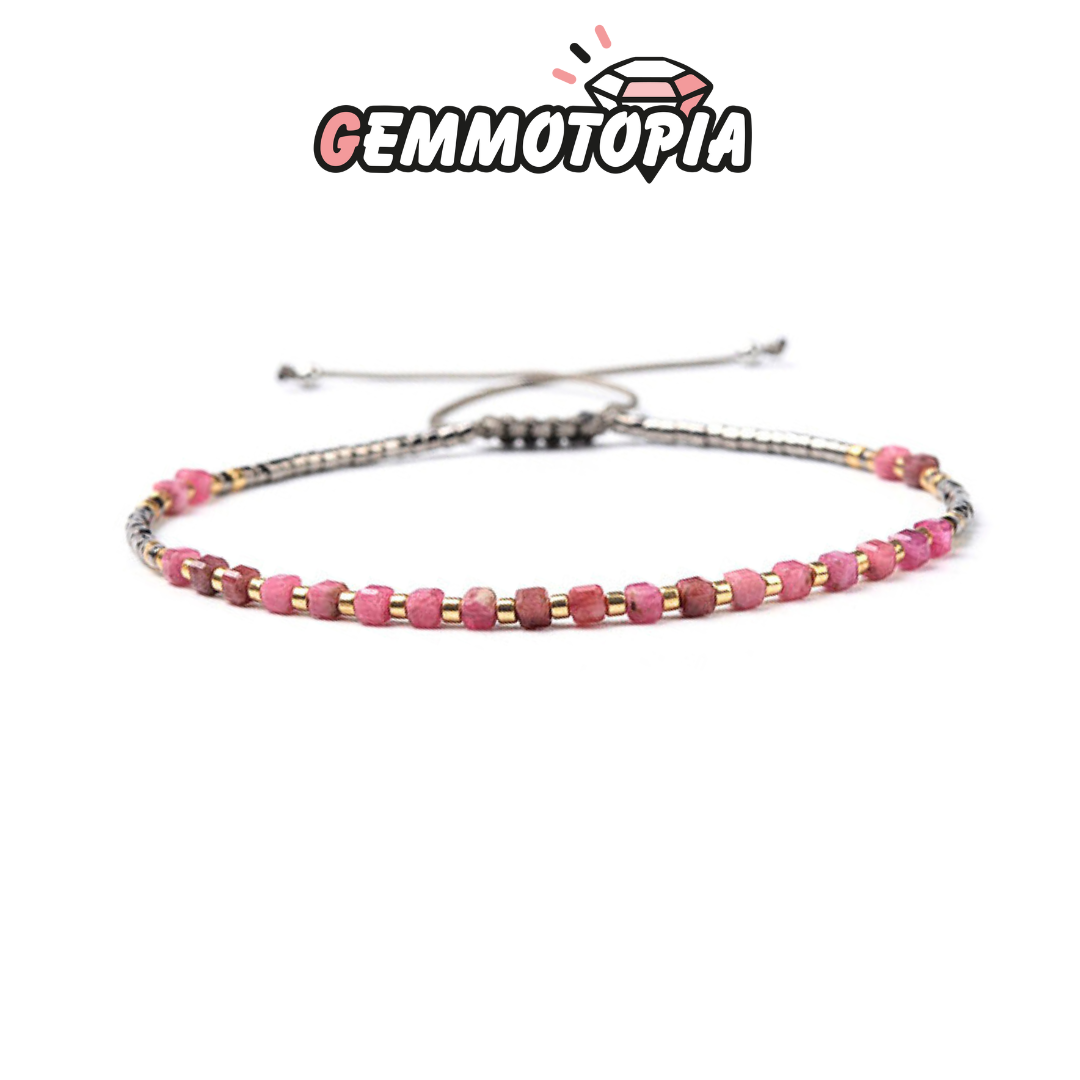 Bracelet Ajustable Rhodonite du Brésil