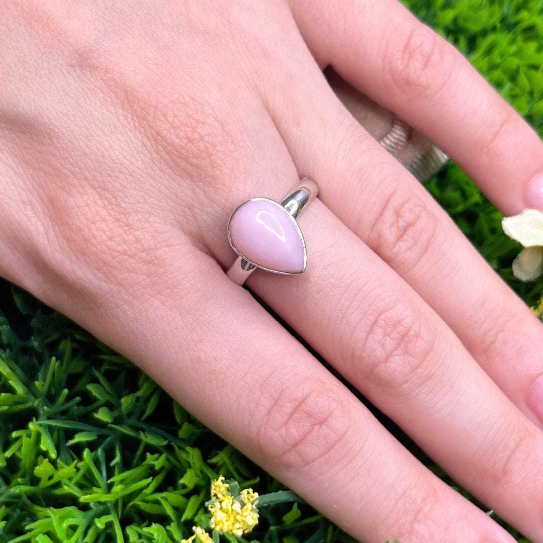 Bague Argent Opale Rose #28