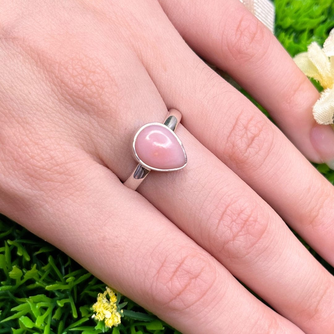 Bague Argent Opale Rose #23