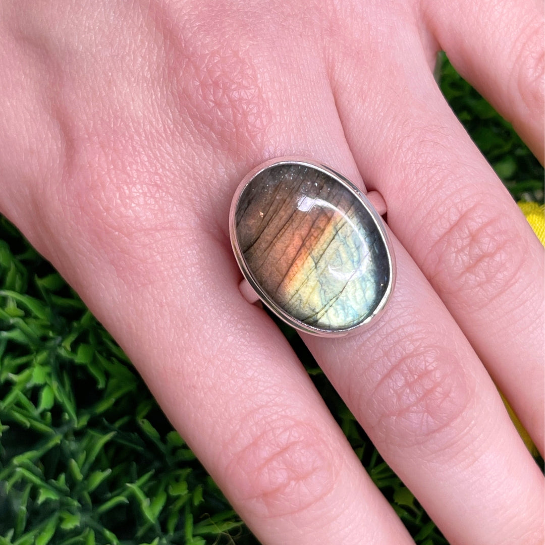 Bague Argent Labradorite Multifire #23