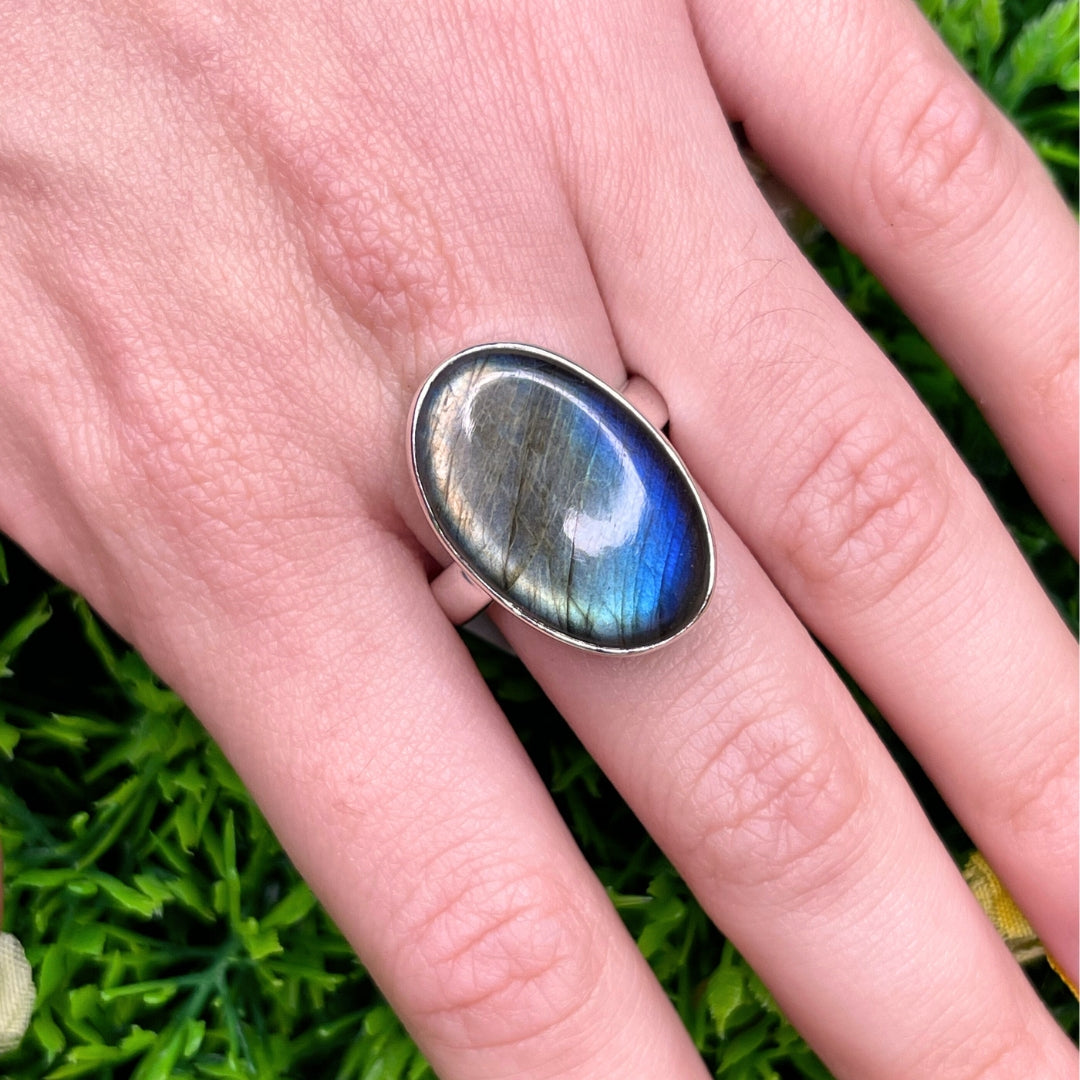 Bague Argent Labradorite Bluefire #151