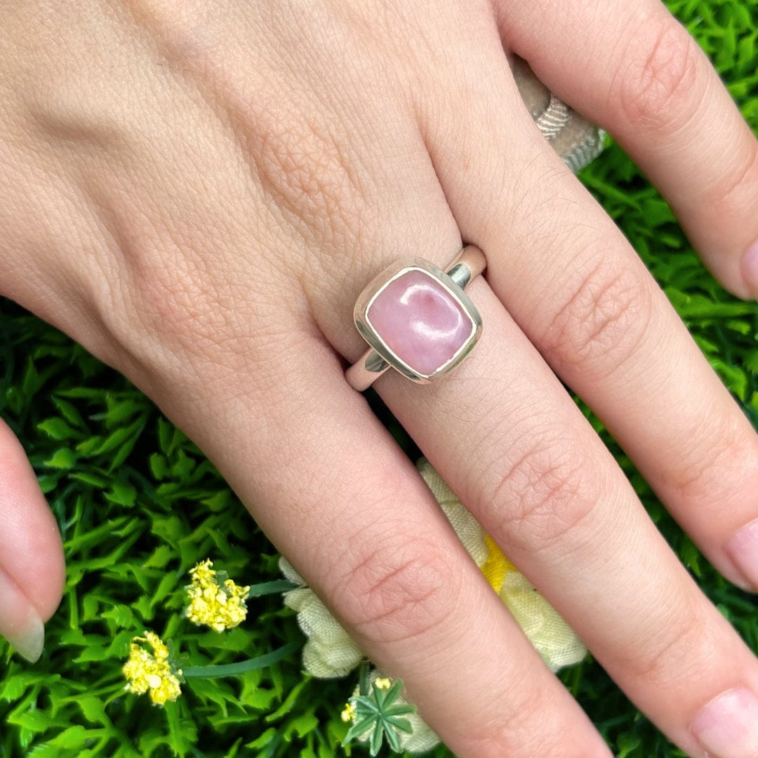 Bague Argent Opale Rose #52