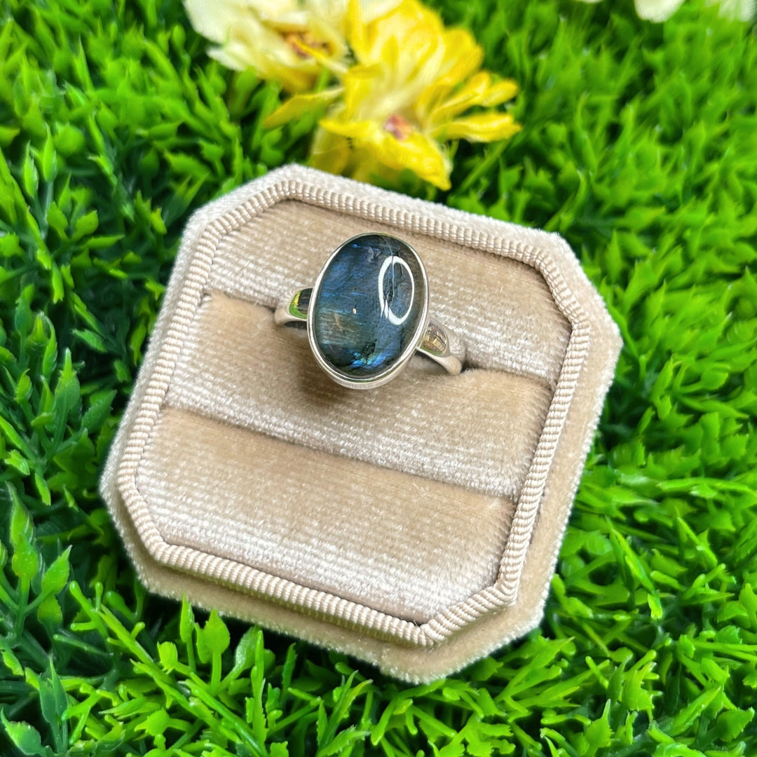 Bague Argent Labradorite Bluefire #47