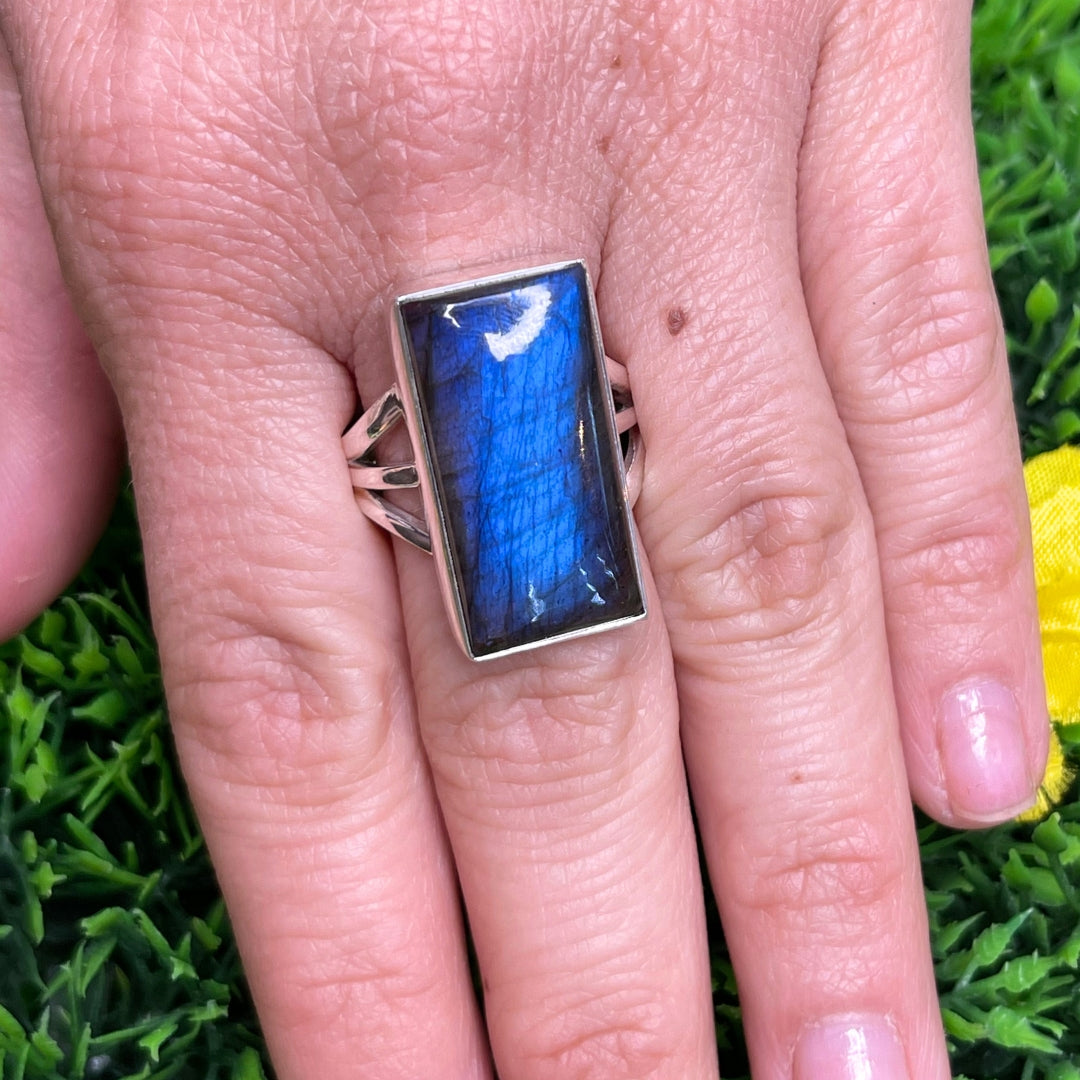 Bague Argent Labradorite Bluefire #169