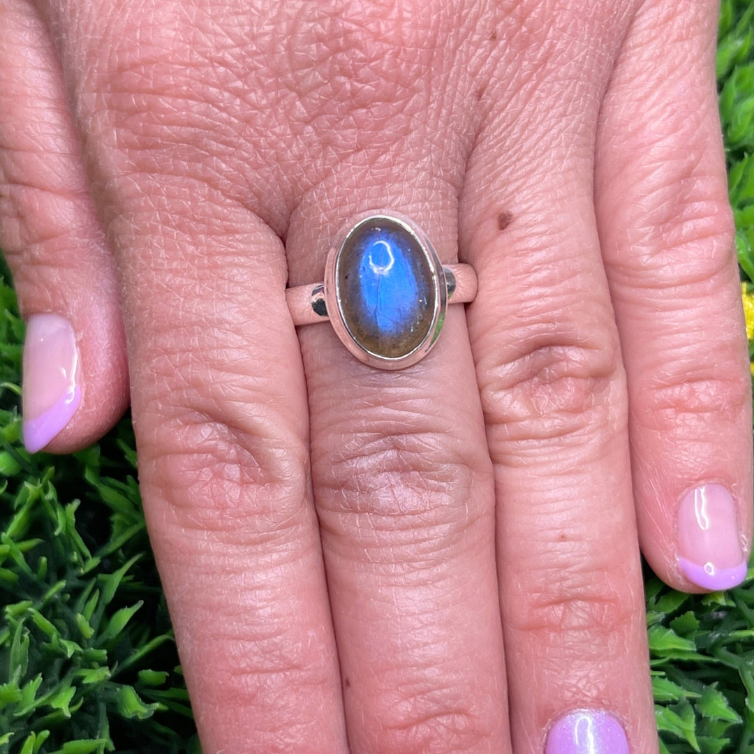 Bague Argent Labradorite Bluefire #218