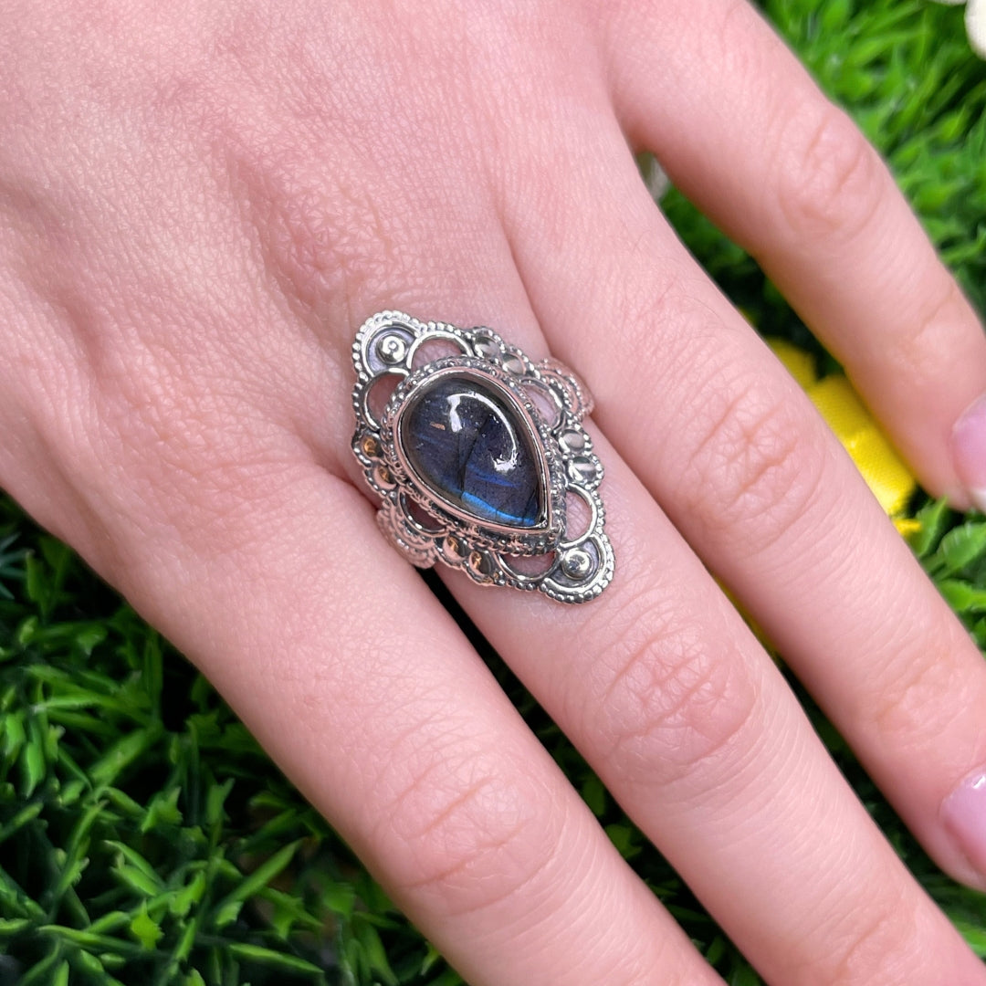 Bague Labradorite Bluefire Argent 925 #42