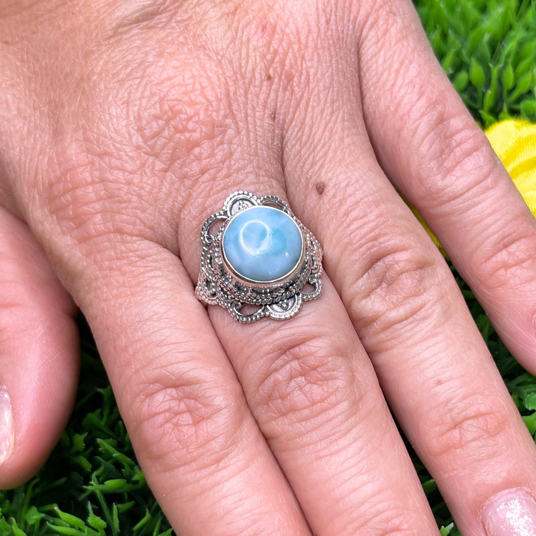 Bague Argent 925 Larimar #5