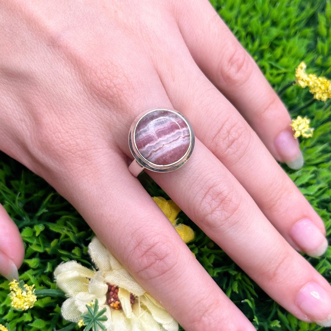 Bague Argent Rhodochrosite #14