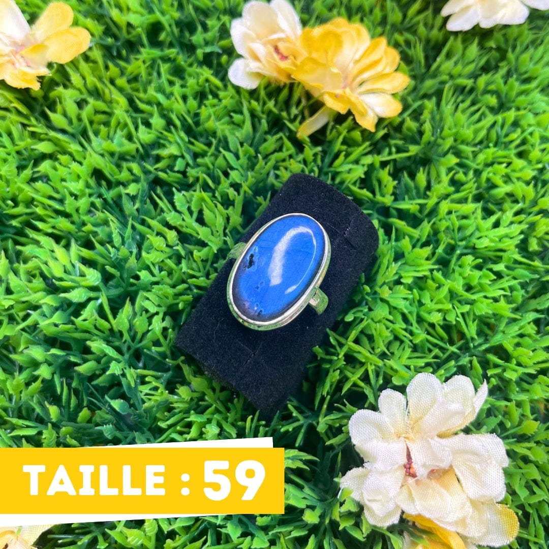 Bague Argent Labradorite Bluefire #15