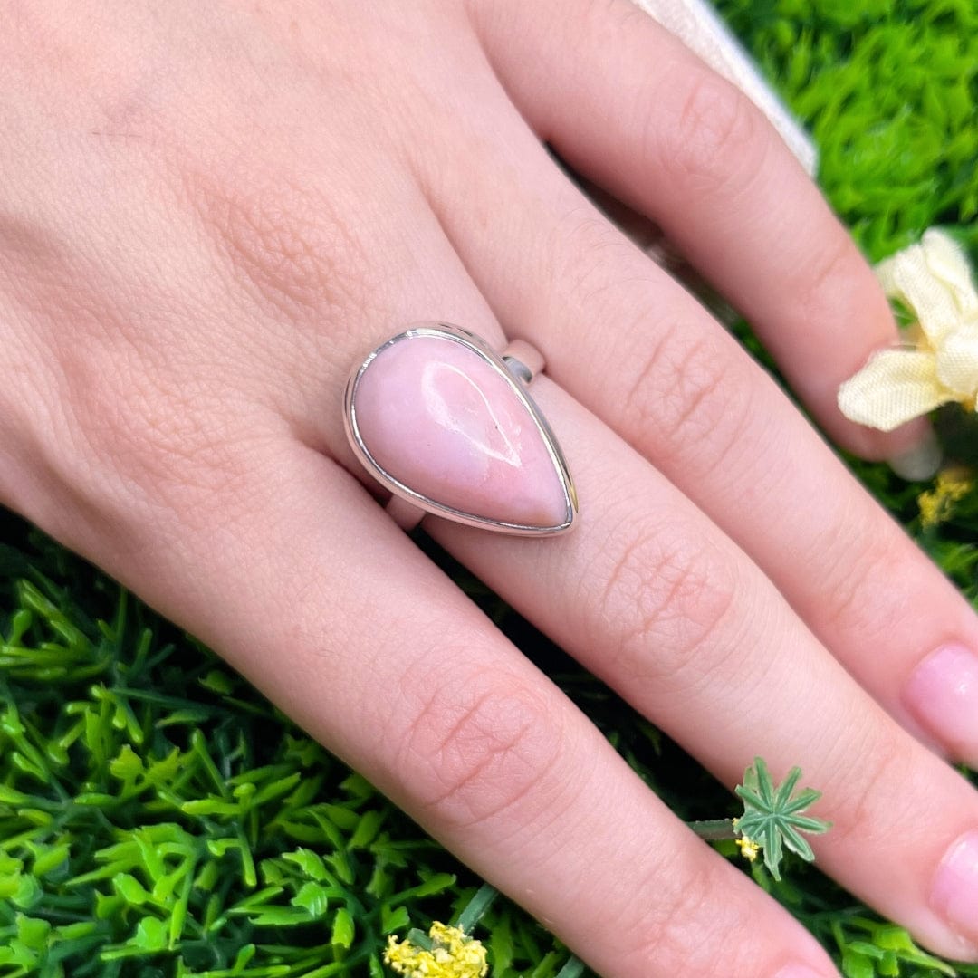 Bague Argent Opale Rose #27