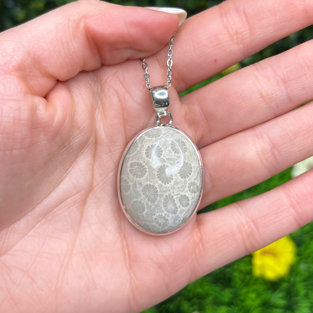 Pendentif Argent Chrysanthème #8