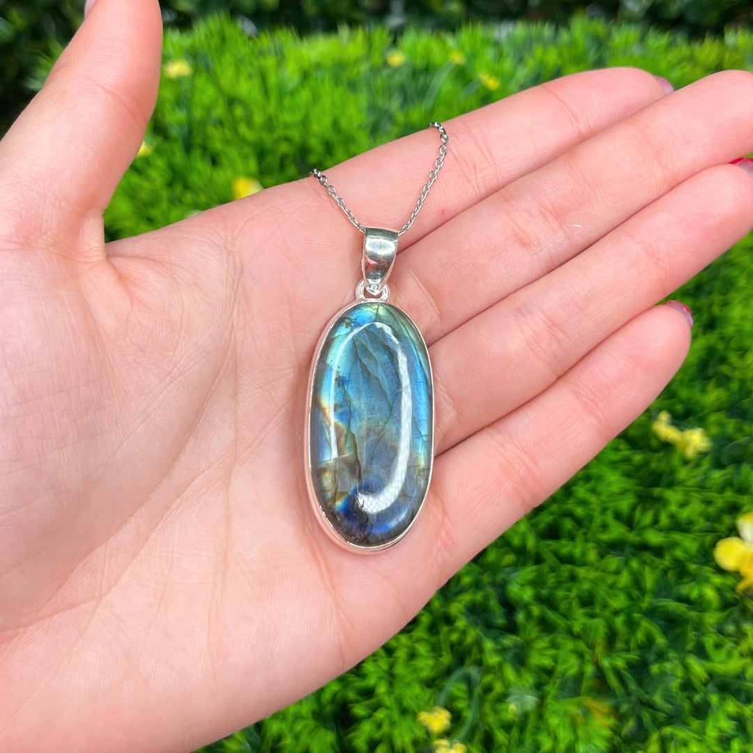 Pendentif Labradorite Blue Fire #9