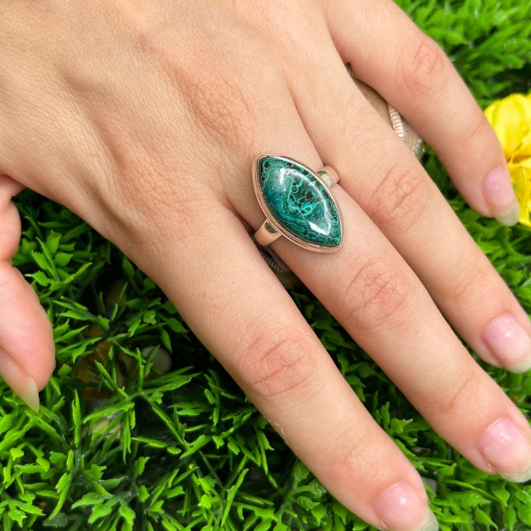 Bague Malachite Chrysocolle #9