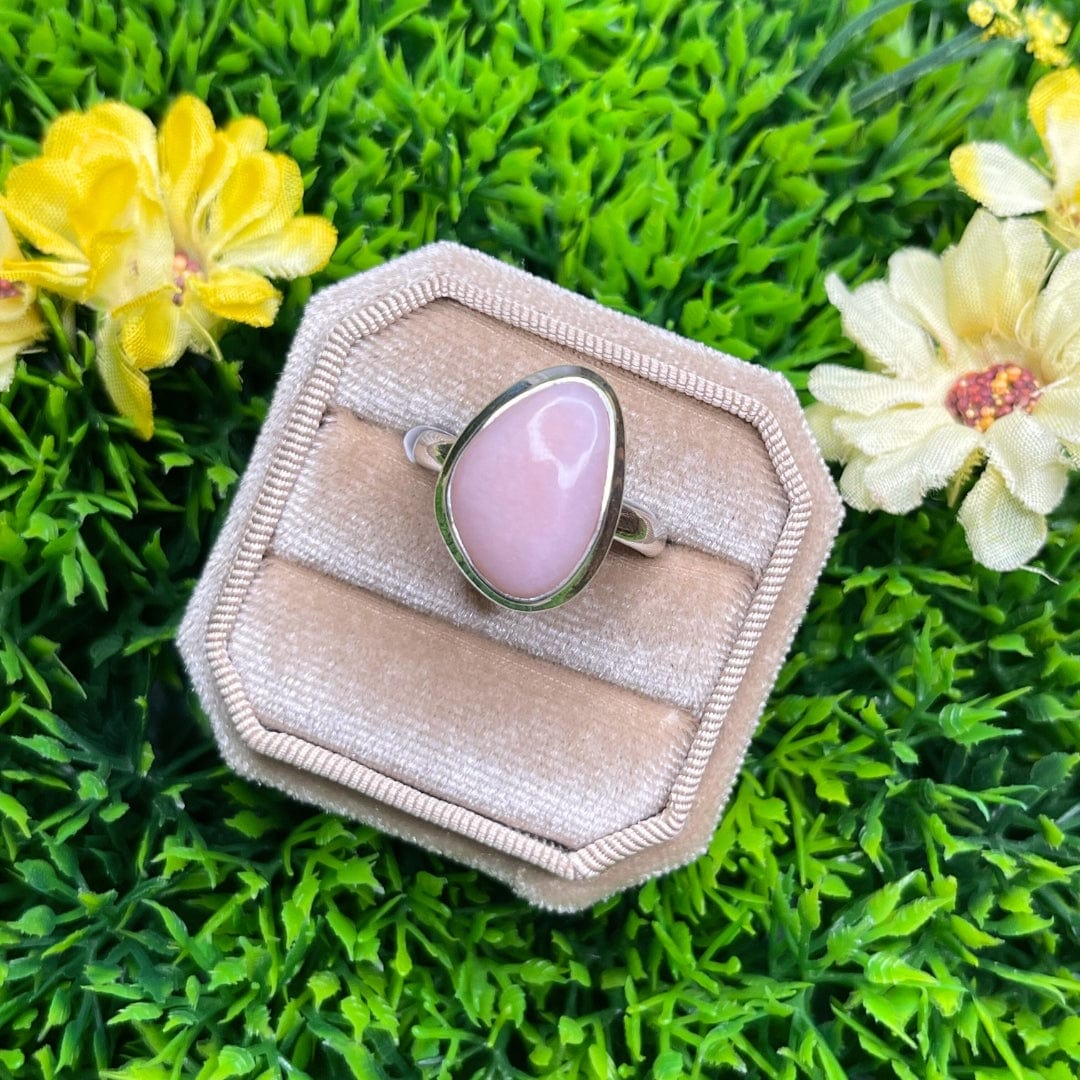 Bague Argent Opale Rose #18