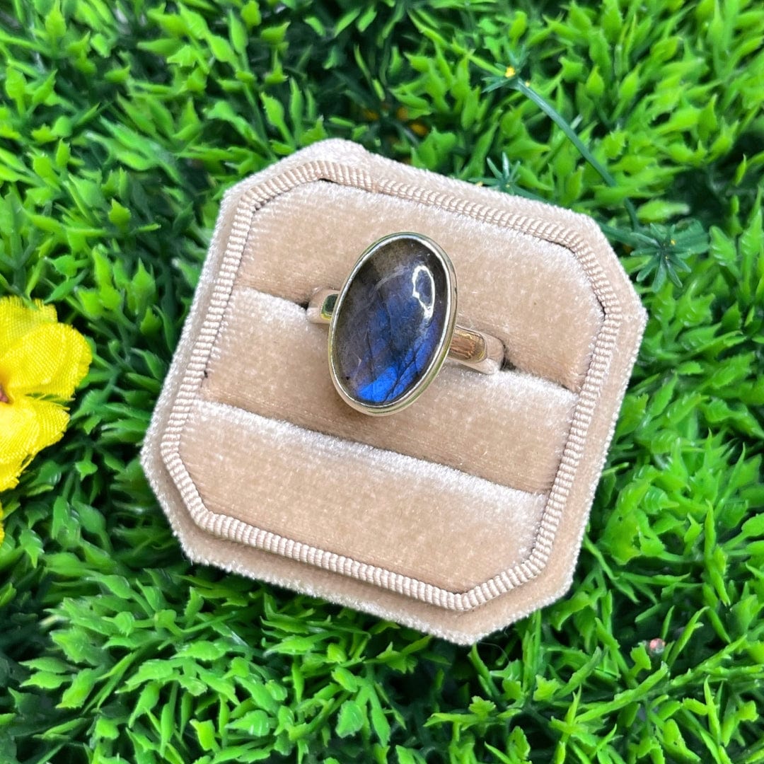 Bague Argent Labradorite Bluefire #22