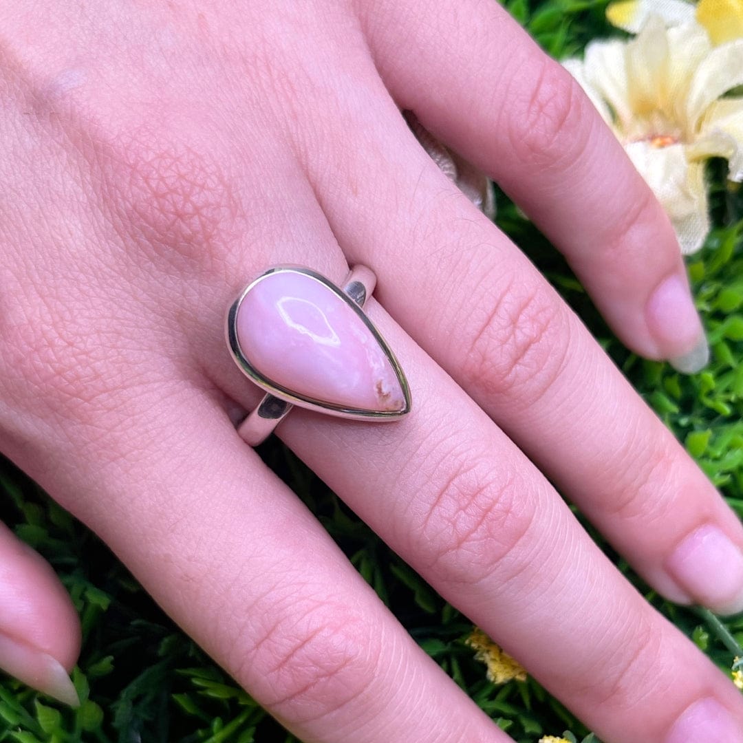 Bague Argent Opale Rose #20