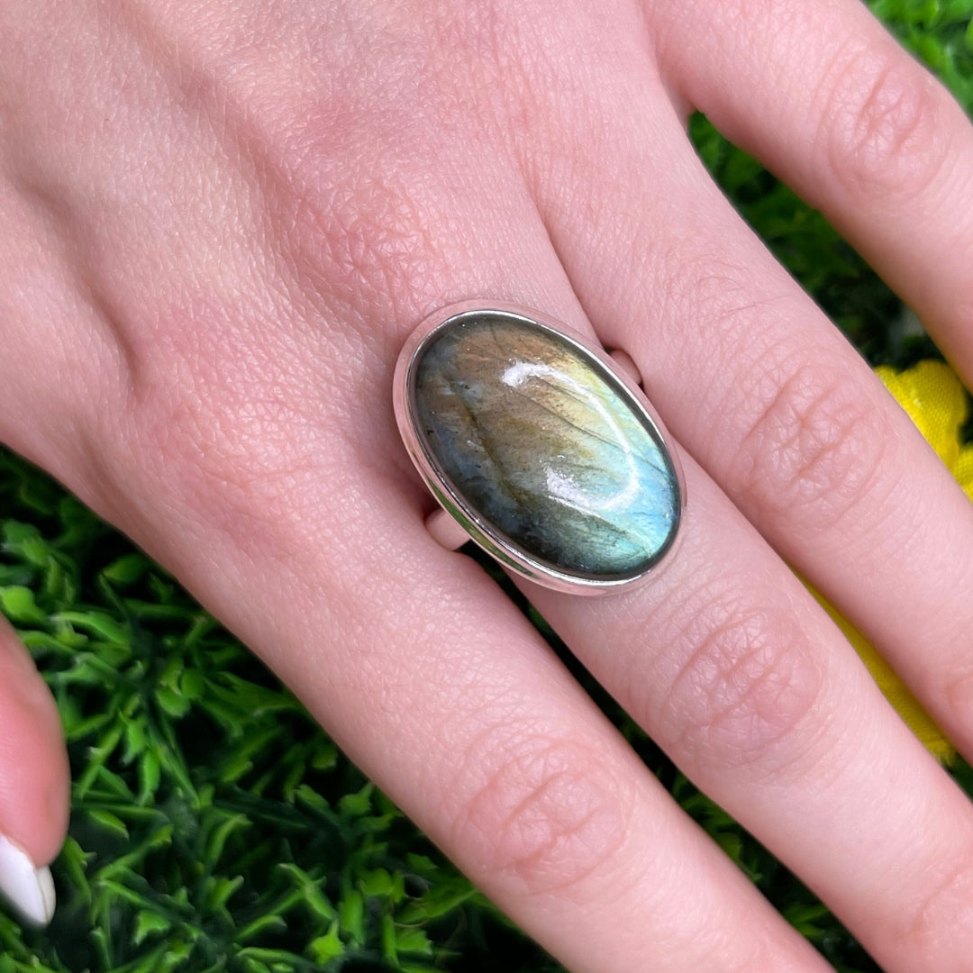 Bague Argent Labradorite Multifire #27