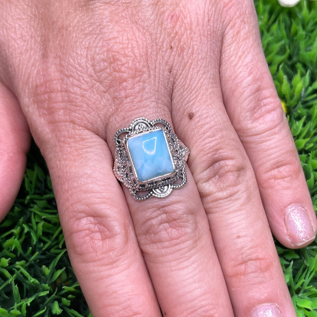 Bague Argent 925 Larimar #11