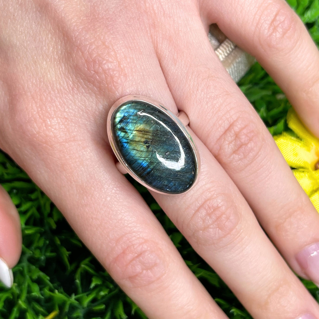 Bague Argent Labradorite Multifire #30