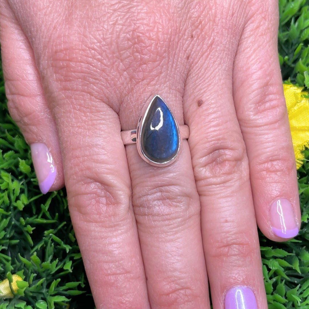 Bague Argent Labradorite Bluefire #213