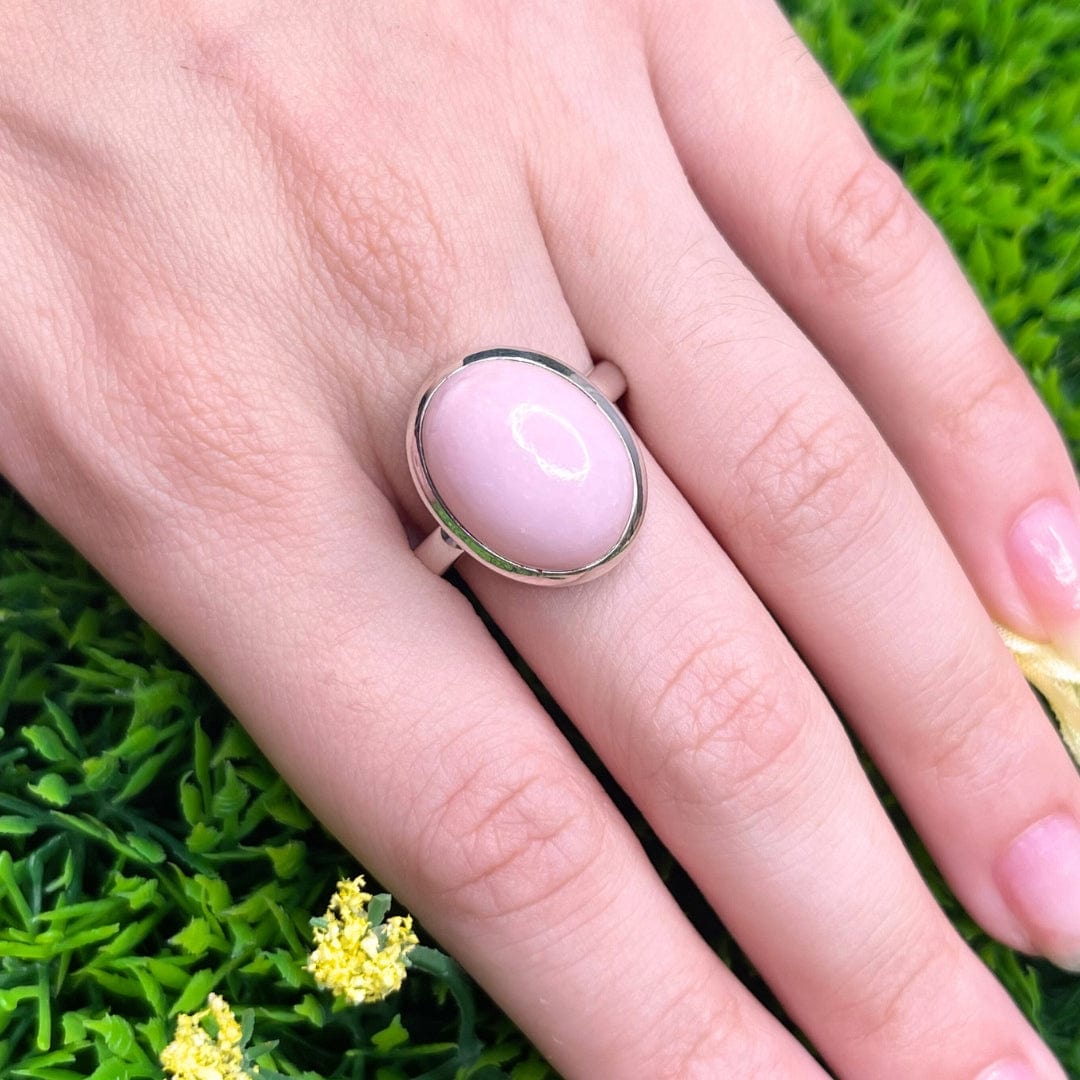 Bague Argent Opale Rose #39