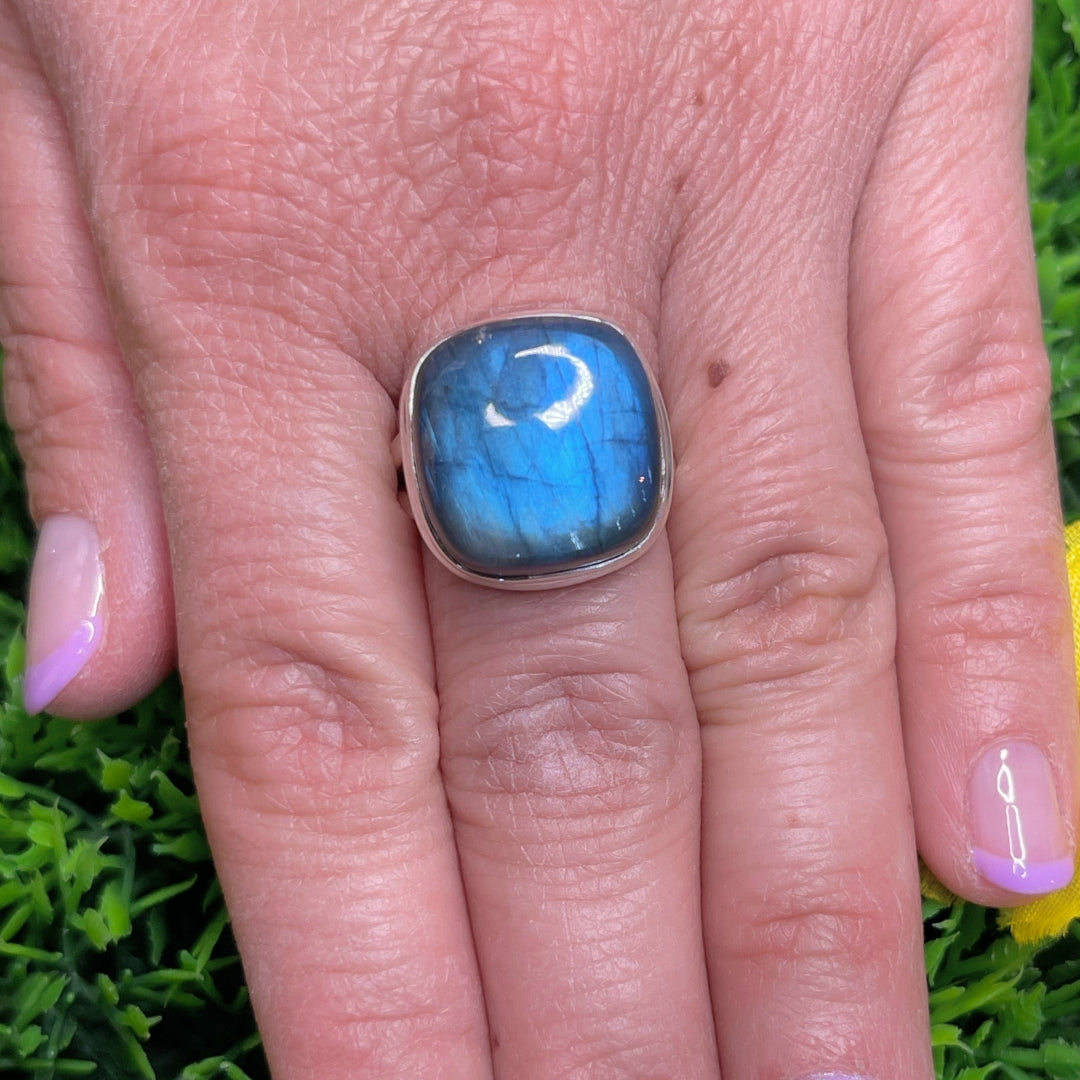 Bague Argent Labradorite Bluefire #201