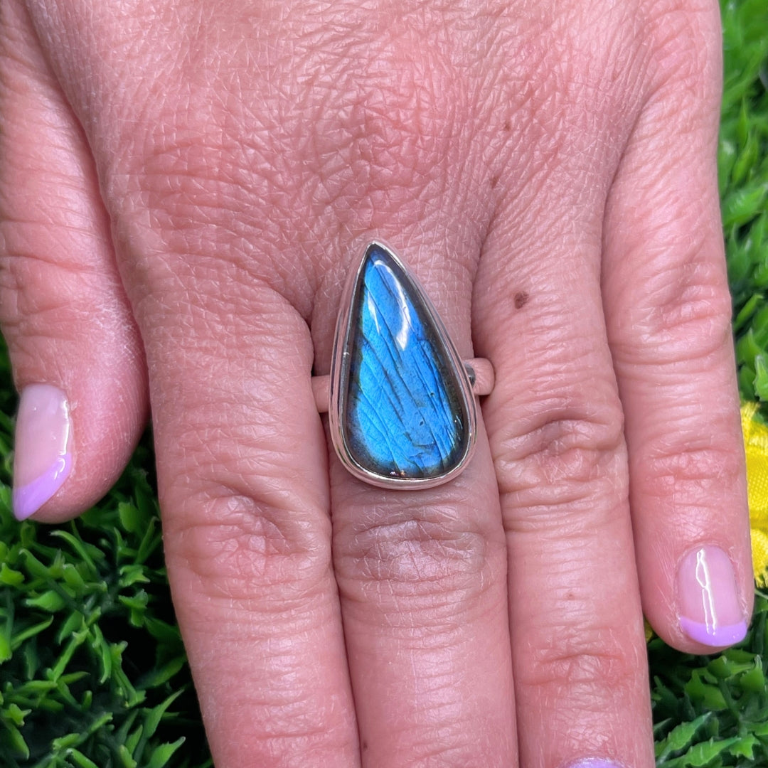 Bague Argent Labradorite Bluefire #215