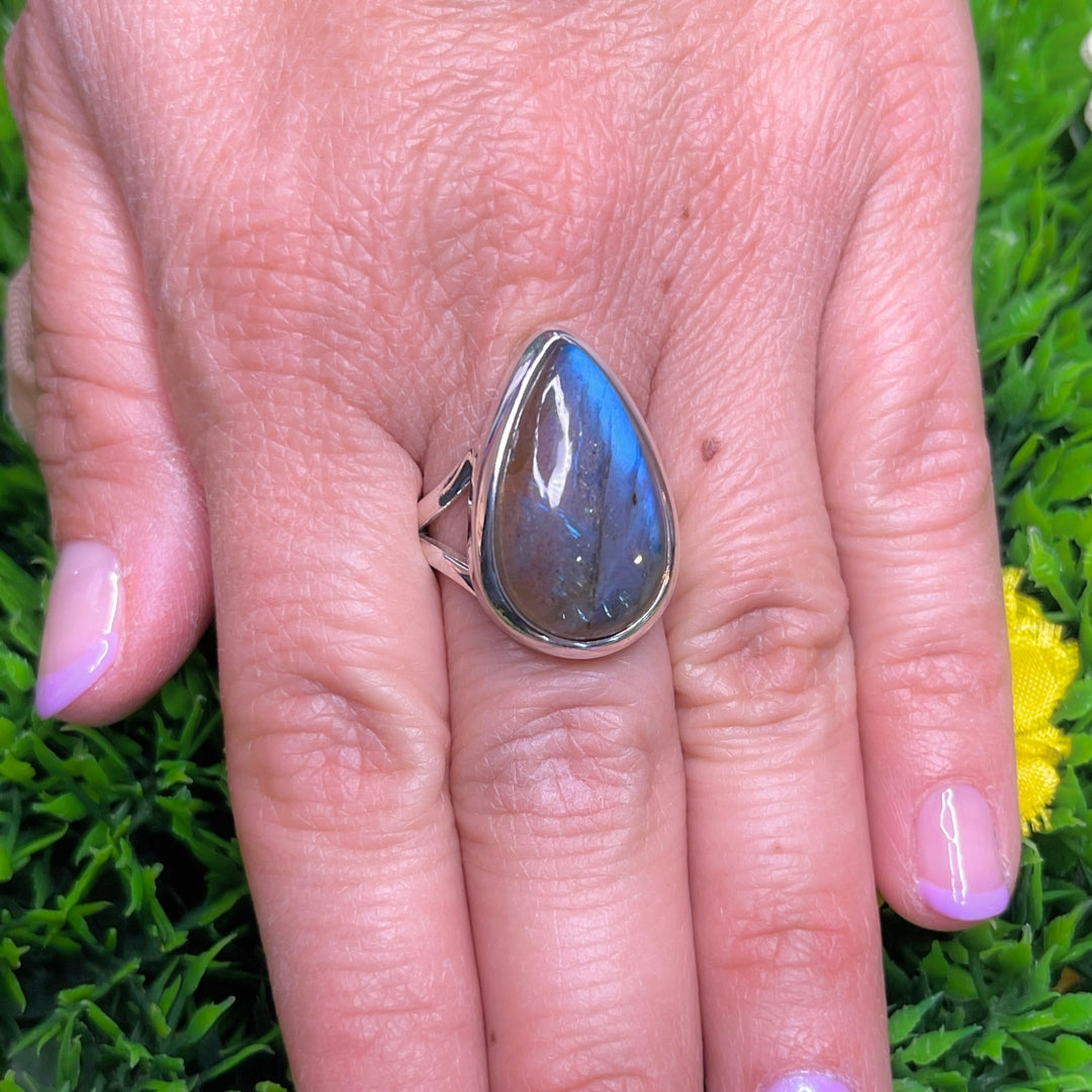 Bague Argent Labradorite Bluefire #185