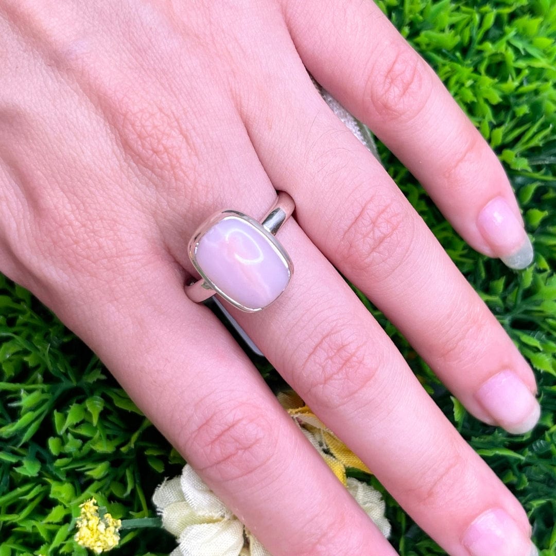 Bague Argent Opale Rose #57