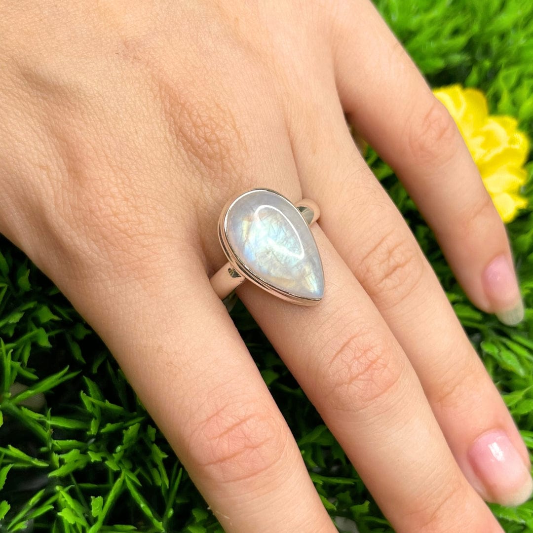 Bague Pierre de Lune Blue Fire #33