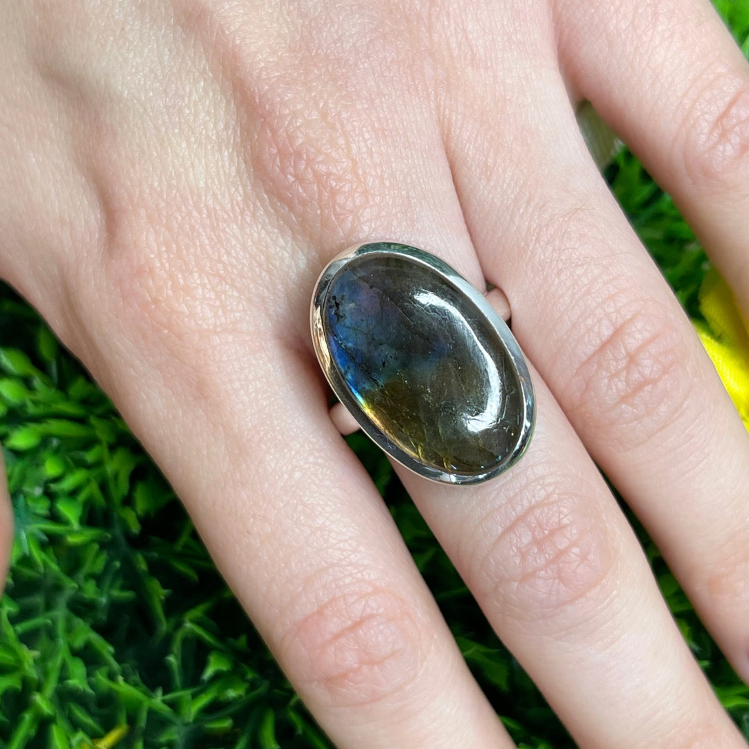 Bague Argent Labradorite Multifire #28