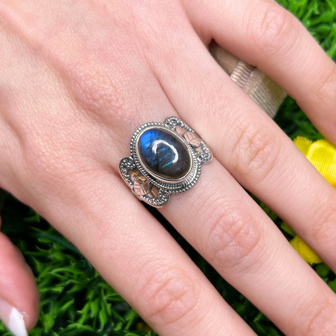 Bague Labradorite Bluefire Argent 925 #24