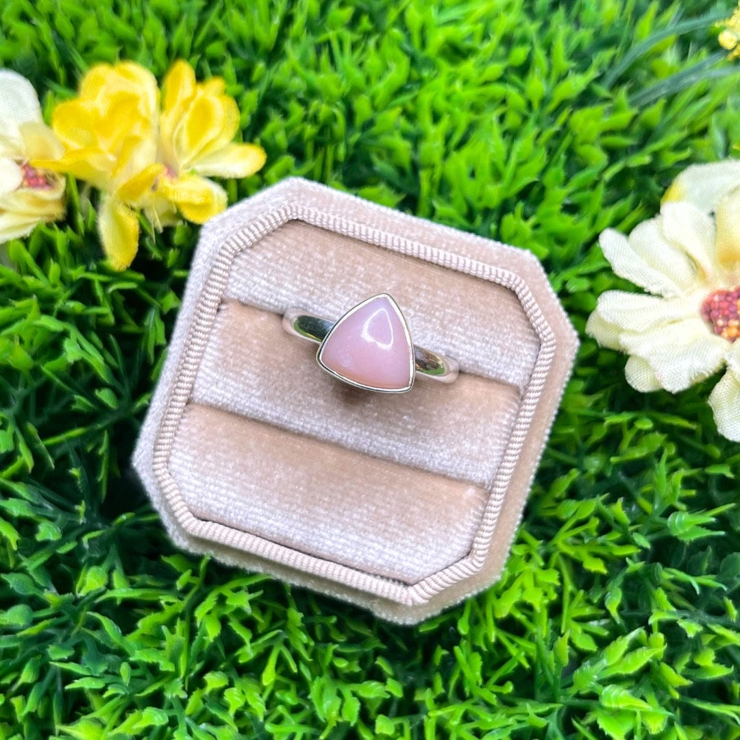 Bague Argent Opale Rose #14