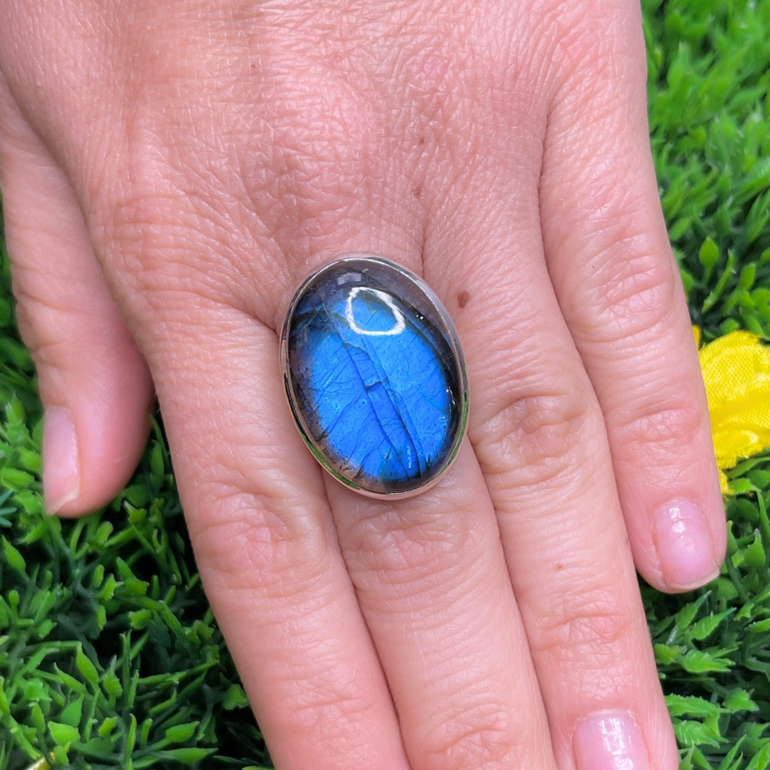 Bague Argent Labradorite Bluefire #168