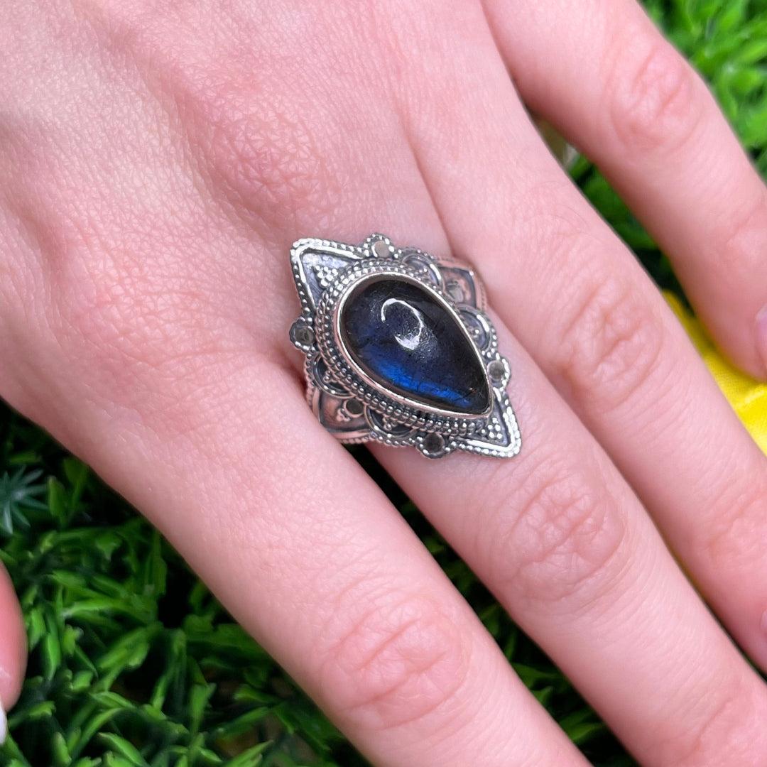 Bague Labradorite Bluefire Argent 925 #28