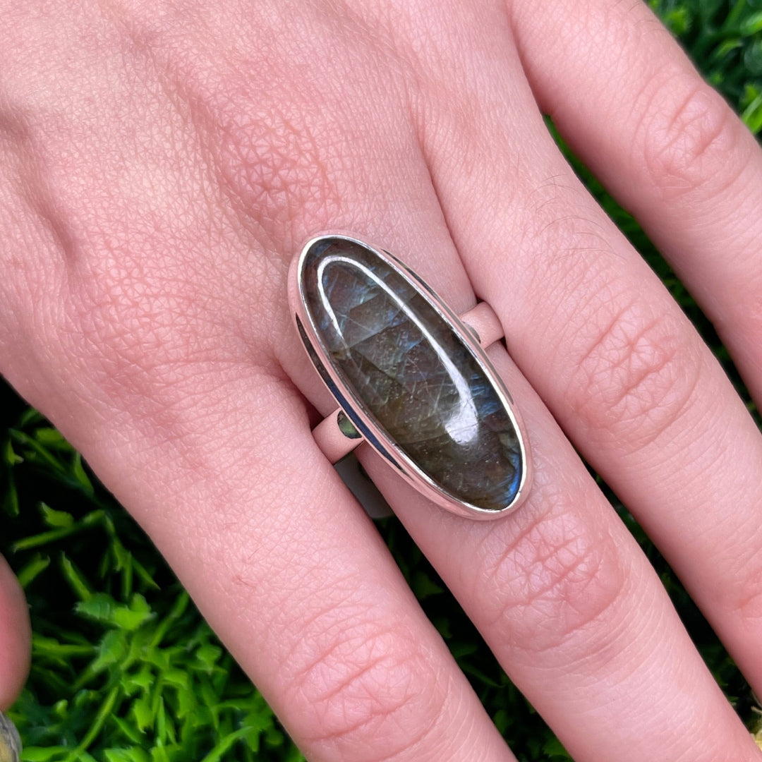 Bague Argent Labradorite Bluefire #134