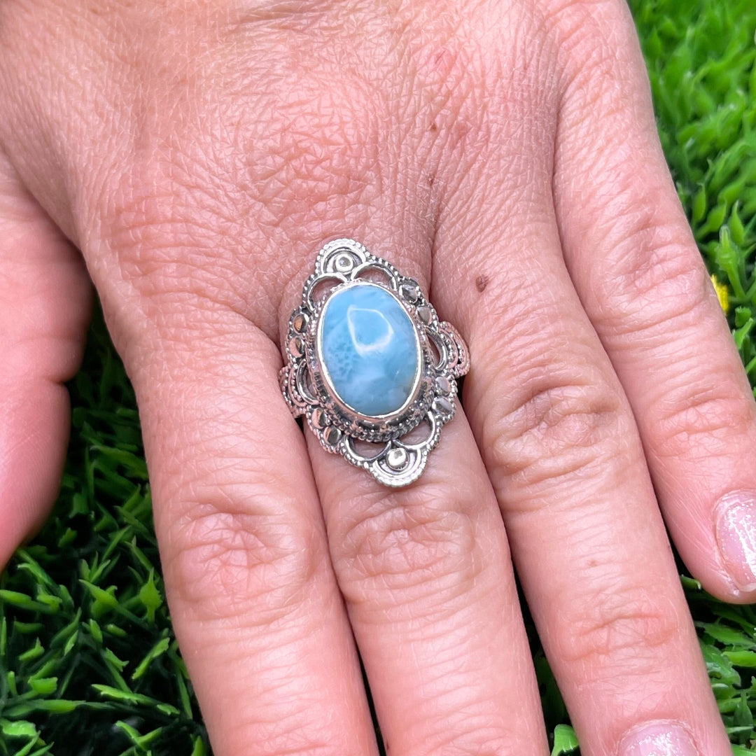 Bague Argent 925 Larimar #9