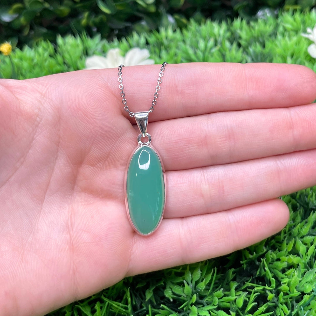 Pendentif Argent 925 Chrysoprase #7