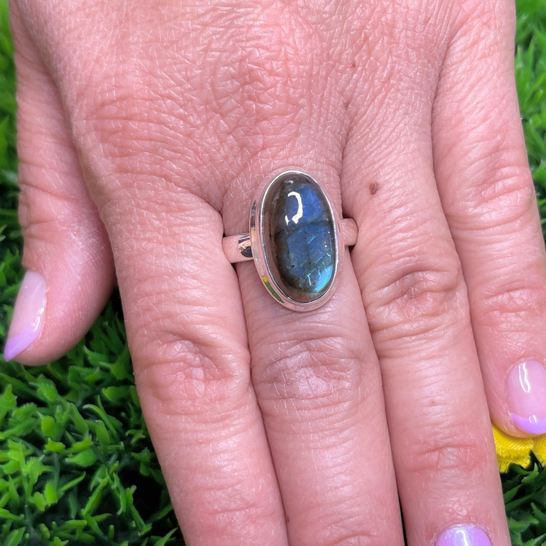 Bague Argent Labradorite Bluefire #193