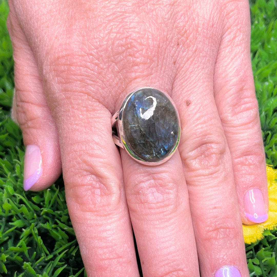 Bague Argent Labradorite Multifire #165