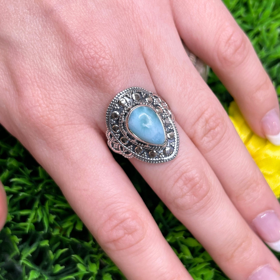 Bague Argent 925 Larimar #16