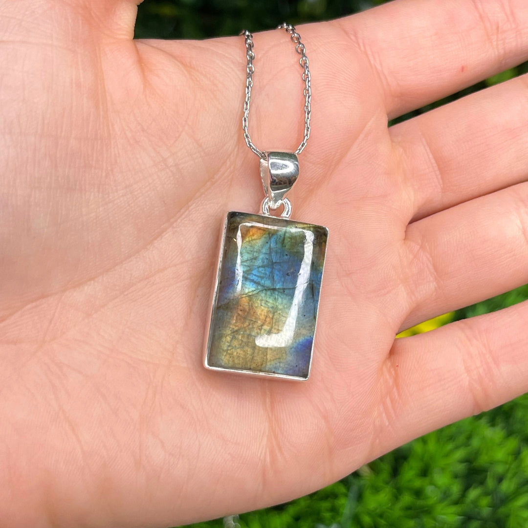 Pendentif Labradorite Blue Fire #52