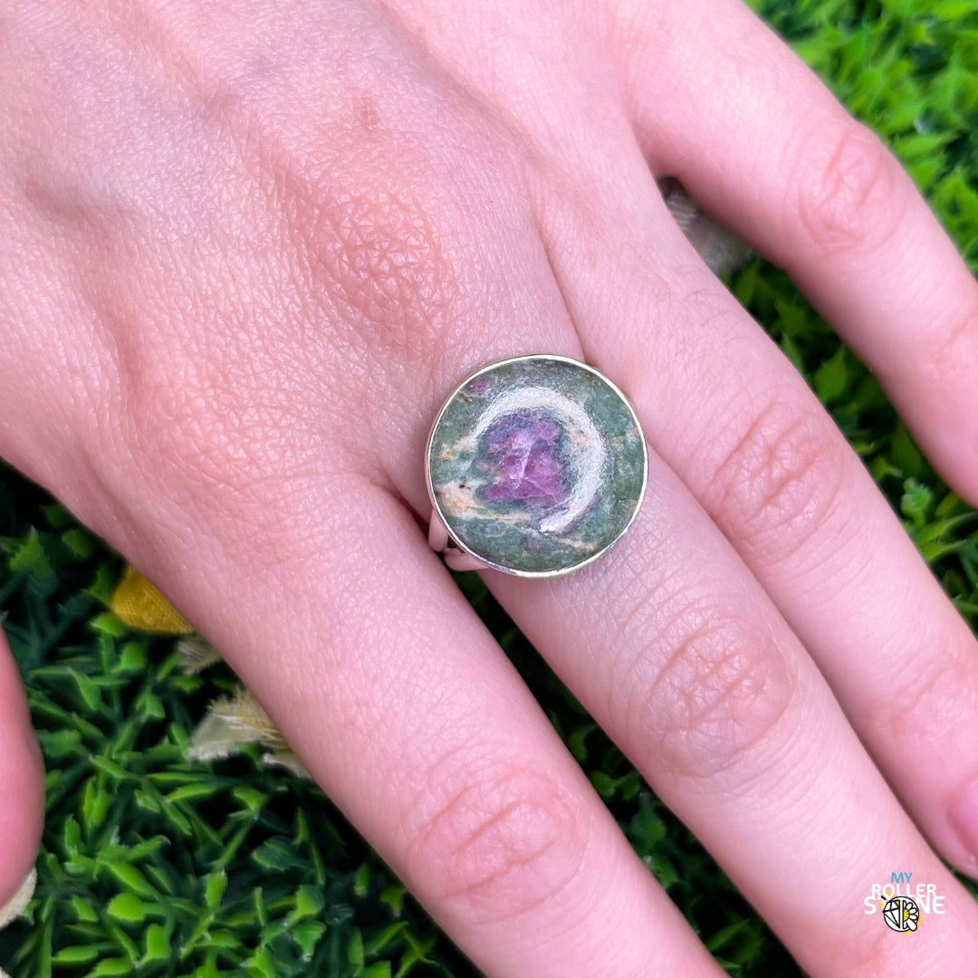 Bague Argent Rubis Fuchsite #2